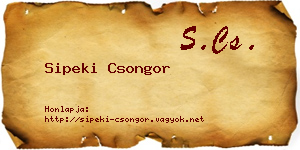 Sipeki Csongor névjegykártya