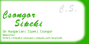 csongor sipeki business card